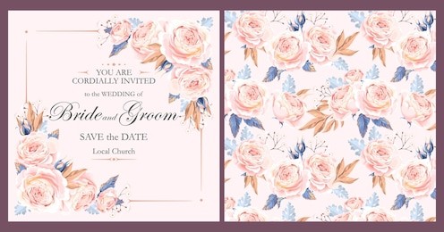 vintage wedding invitation