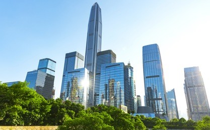 modern building in city