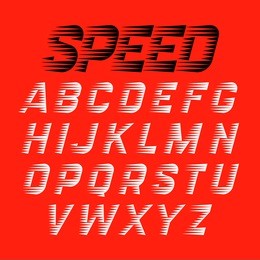 speed sport style font. vector illustration.