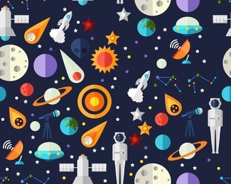 vector flat seamless texture pattern space exploration .