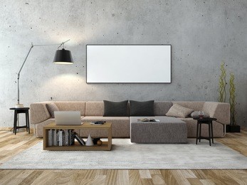 3d rendering of living room