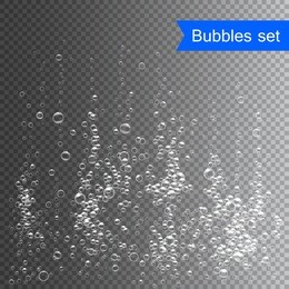 bubbles under water vector illustration on transparent background