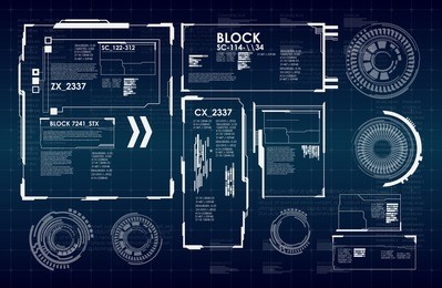 hud ui for business app. futuristic user interface hud and infographic elements. abstract virtual graphic touch user interface. ui hud infographic interface screen monitor radar set web elements