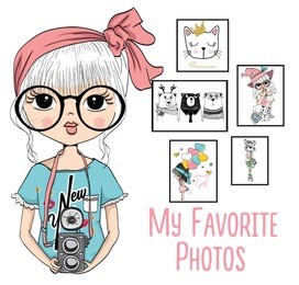 cute girl with camera