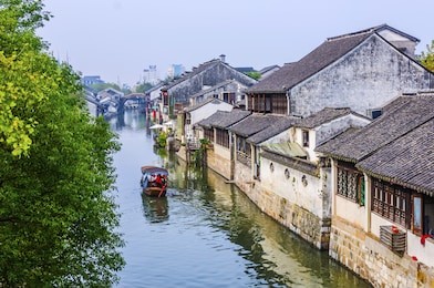 china's famous jiangnan water village, nanxun town.