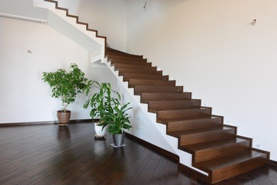 design of stairs in a rich country house