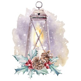  watercolor christmas composition. it's perfect for cards, posters, stickers, cover.