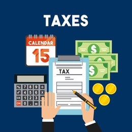 tax time flat icons vector illustration design