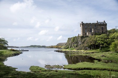 landscape around loch dunvegan isle of skye scotland great britain