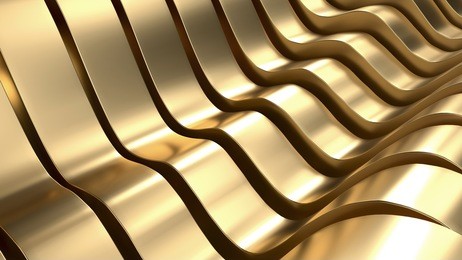 luxury gold wave abstract background 3d rendering