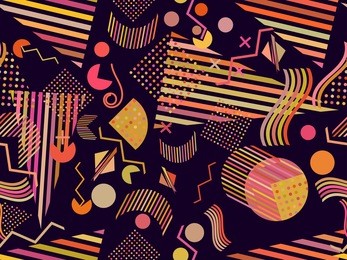 memphis seamless pattern. abstract seamless patterns 80's-90's styles. vector illustration.