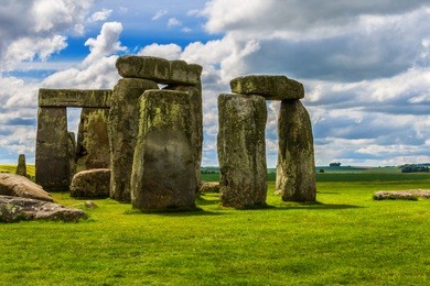 stonehenge - an ancient prehistoric stone monument near salisbury, wiltshire, uk. it was built anywhere from 3000 bc to 2000 bc. stonehenge is a unesco world heritage site in england. 