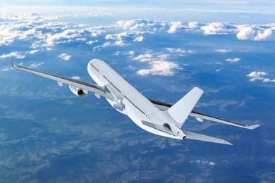 airplane aircraft transport aeroplane transportation travel traveler flight fly air plane trip jet business heaven airport concept - stock image