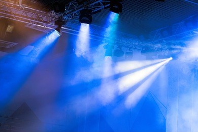 stage lights. soffits. concert light