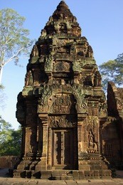one tower of the prasat kravan temple in angkor