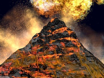 young volcano being born