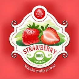 vector illustration of a strawberry with leaves