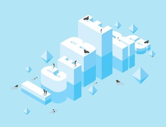 iceberg. 3d letters of ice. icy letters typography. large cold ice. penguins animals of arctic. animals antarctica. seals in ocean. flora north pole
