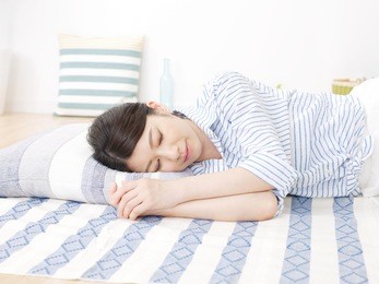 japanese woman sleeping in the room