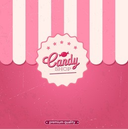 vintage style "candy shop". vector illustration.