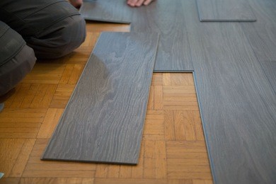lay vinyl floor on parquet floor