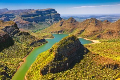 republic of south africa - mpumalanga province. blyde river canyon (the largest green canyon in the world, fragment of the panorama route)