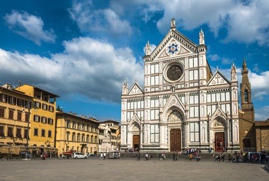 the basilica di santa croce (basilica of the holy cross), florence, italy