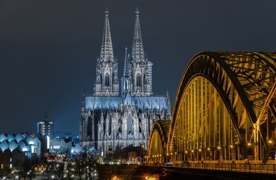 cologne cathedral at the blue hour