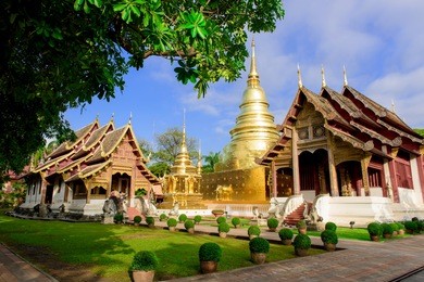 wat phra singh or phra singh temple in the morning and viharn lai kham is an important measure in the history of the lanna comes from the past. since the temple is priceless chaing mai lanna.