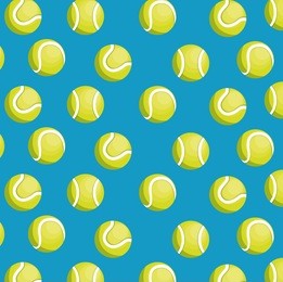 balls tennis seamless pattern design