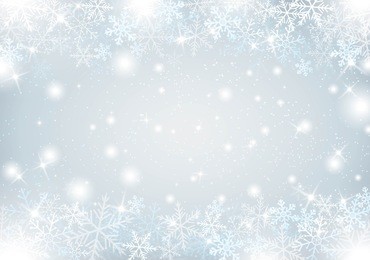 winter background with snow and snowflakes