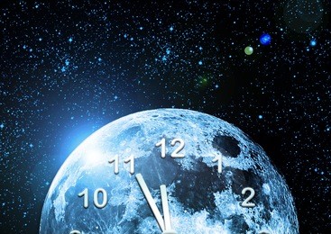 planet clock in space