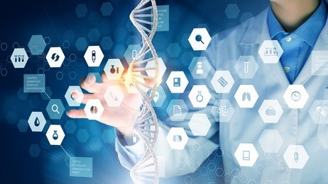 modern medical technologies concept . mixed media