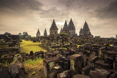 candi prambanan is a 9th-century hindu temple compound in central java, indonesia,  