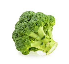 fresh broccoli isolated on white background
