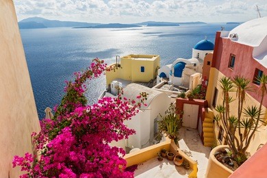  beautiful architecture in island santorini, greece