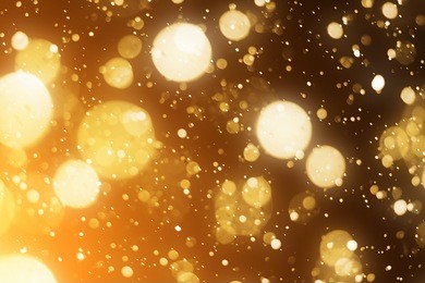 golden background. defocused lights