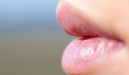 close up of a woman's lips.