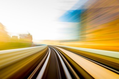 speed motion in urban highway road tunnel