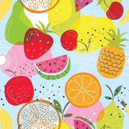 seamless fruit pattern with colorful design