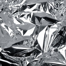 crumpled aluminum foil background

