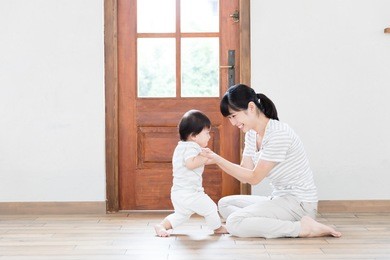 portrait of asian mother and baby lifestyle image
