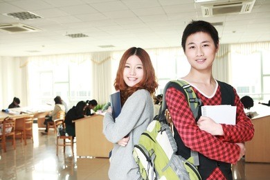 couple of asian student in classroom