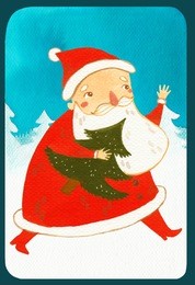 santa claus. watercolor