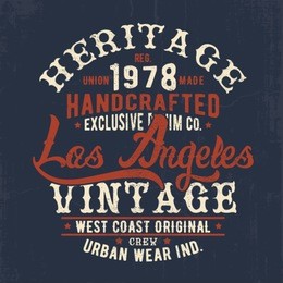 vintage effected vector design with typo for tee print
