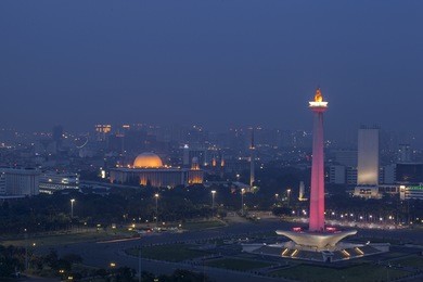view of monas, jakarta's landmark indonesia.