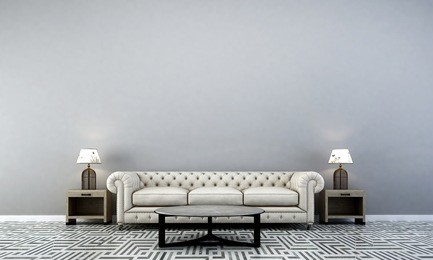 3d rendering of sofa living room design
