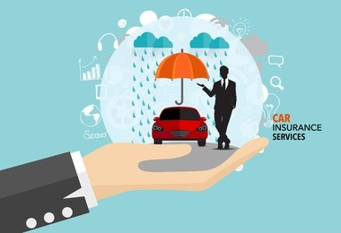 car insurance business service. vector illustration concept of insurance.