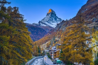 matterhorn peak, zermatt, switzerland.