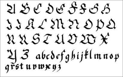 font gothic 27